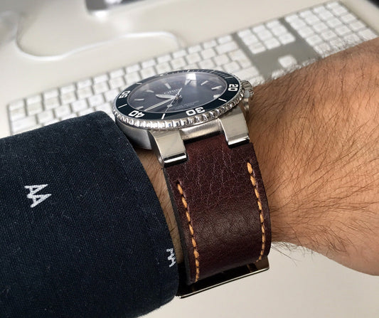Ordering a leather strap for an Oris Aquis dive watch