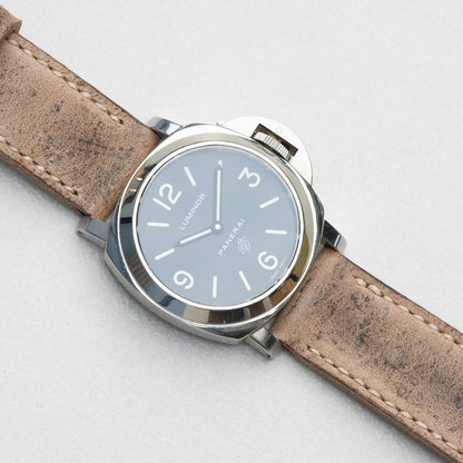 Panerai Luminor Zero on African Kudu leather strap with natural stitching