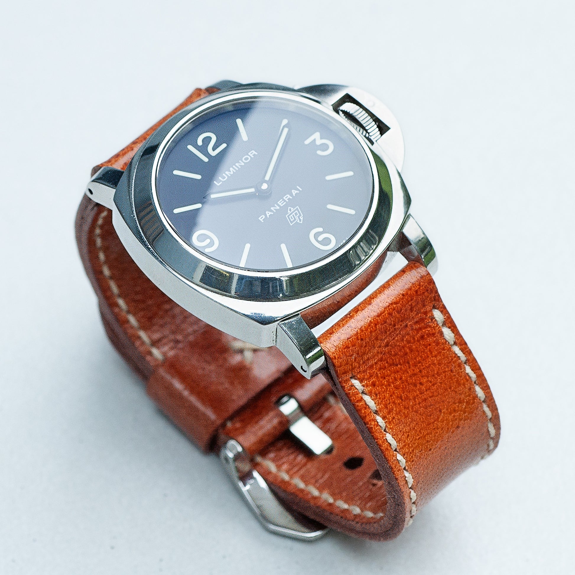 Panerai Luminor Zero on Amalthea leather strap with natural stitching