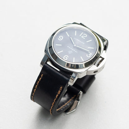 Panerai Luminor Zero on Black Shell Cordovan leather strap with butterscotch stitching