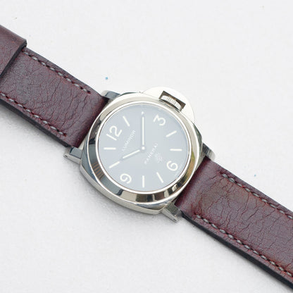 Panerai Luminor Zero on Bramble leather strap with grey stitching