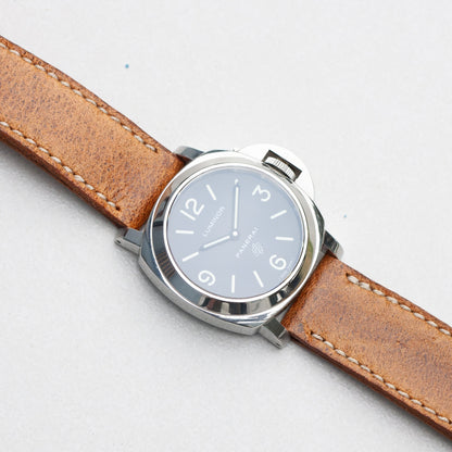 Panerai Luminor Zero on Bruiser leather strap with natural stitching