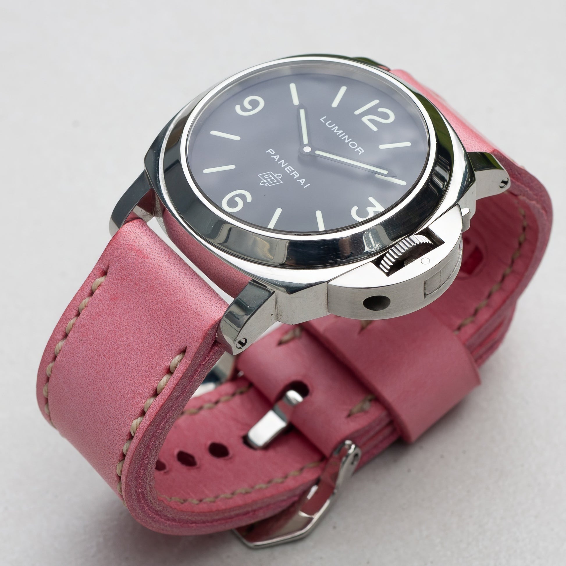 Panerai Luminor Zero on Candy leather strap with natural stitching