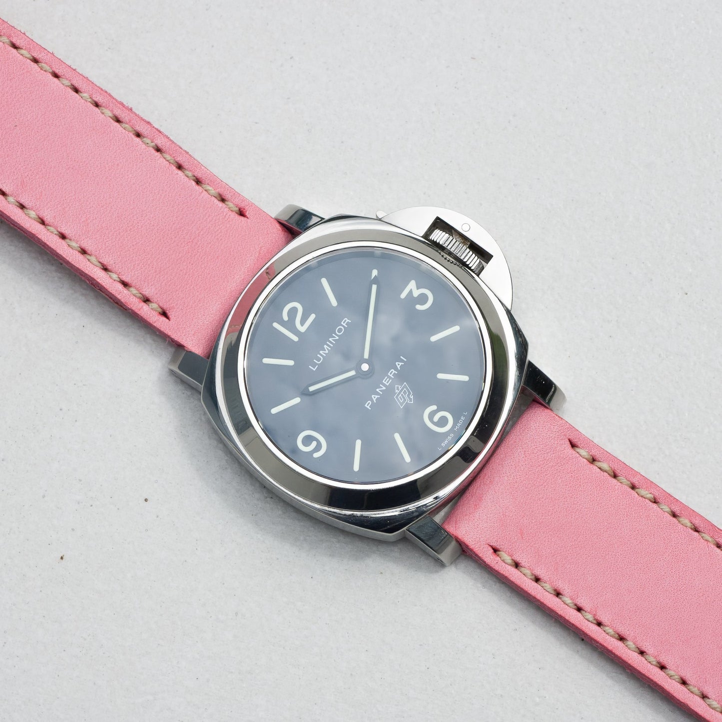 Panerai Luminor Zero on Candy leather strap with natural stitching