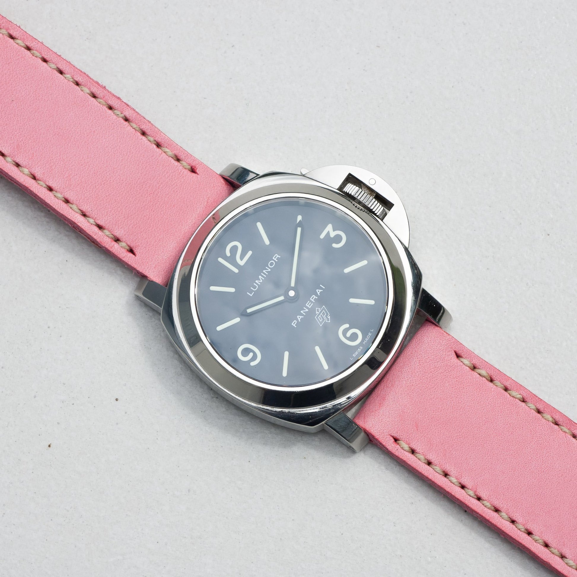 Panerai Luminor Zero on Candy leather strap with natural stitching