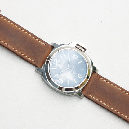 Panerai Luminor Zero on Cocoa leather strap with natural stitching