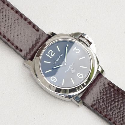 Panerai Luminor Zero on Cognac leather strap with dark brown stitching