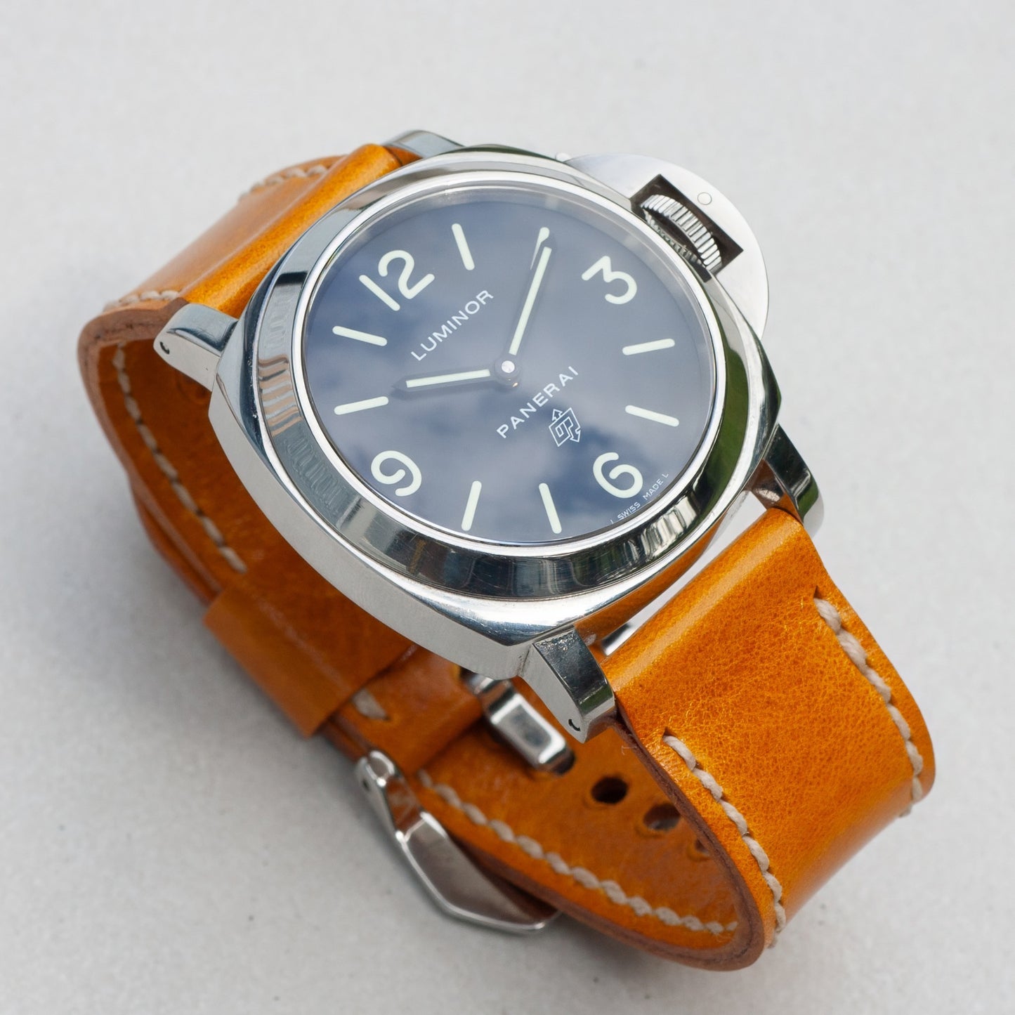 Panerai Luminor Zero on Crema leather strap with natural stitching
