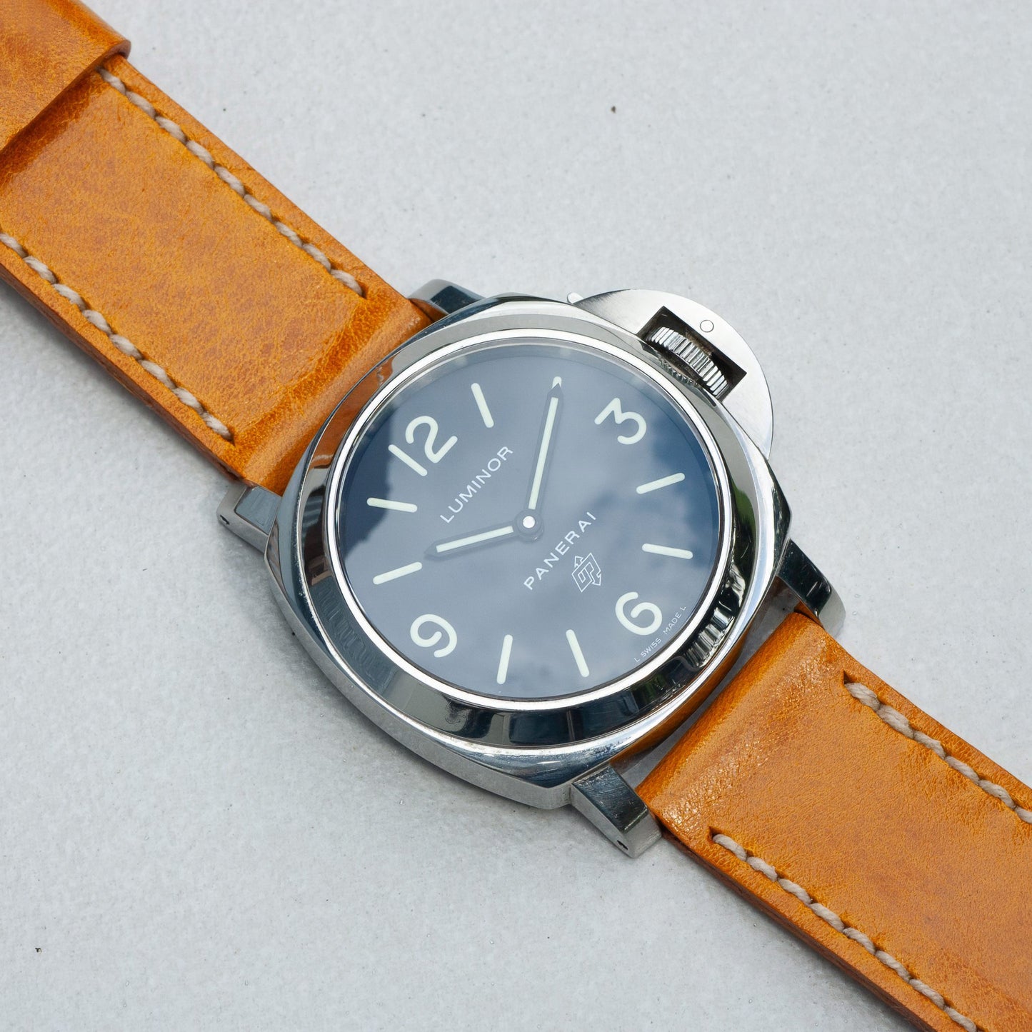 Panerai Luminor Zero on Crema leather strap with natural stitching