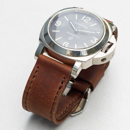 Panerai Luminor Zero on Dakota leather strap with dark brown stitching