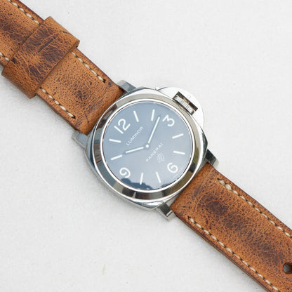 Panerai Luminor Zero on Dark Kudu leather strap with natural stitching