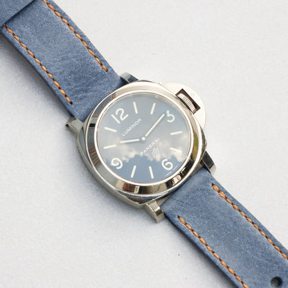 Panerai Luminor Zero on Denim leather strap with butterscotch stitching