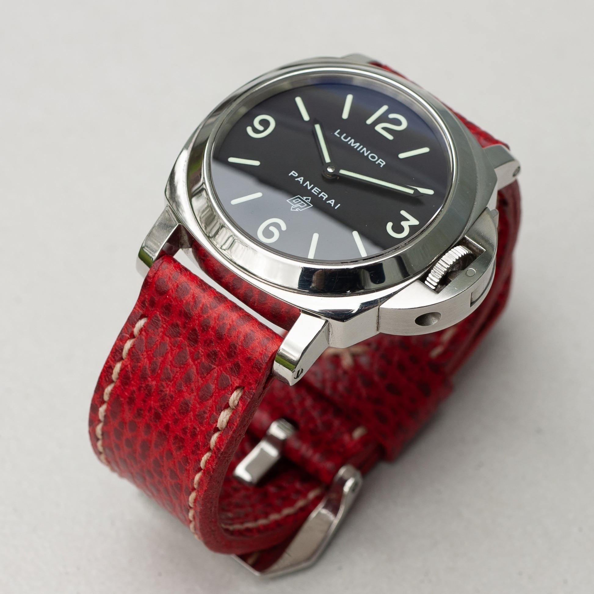 Panerai Luminor Zero on Diablo leather strap with natural stitching
