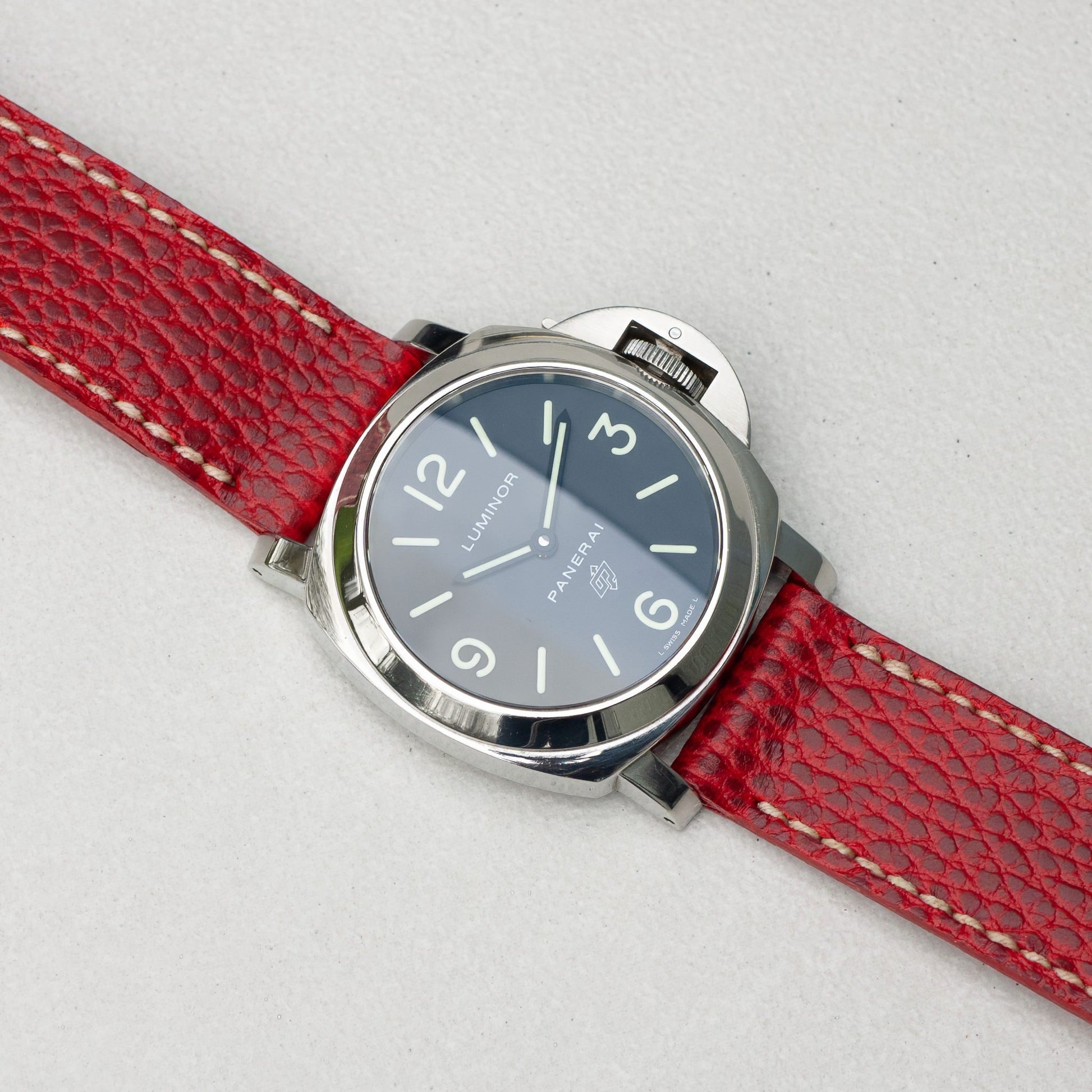 Panerai Luminor Zero on Diablo leather strap with natural stitching