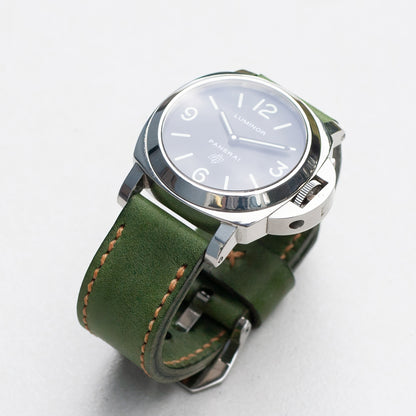 Panerai Luminor Zero on Emerald leather strap with butterscotch stitching
