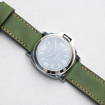 Panerai Luminor Zero on Emerald leather strap with butterscotch stitching