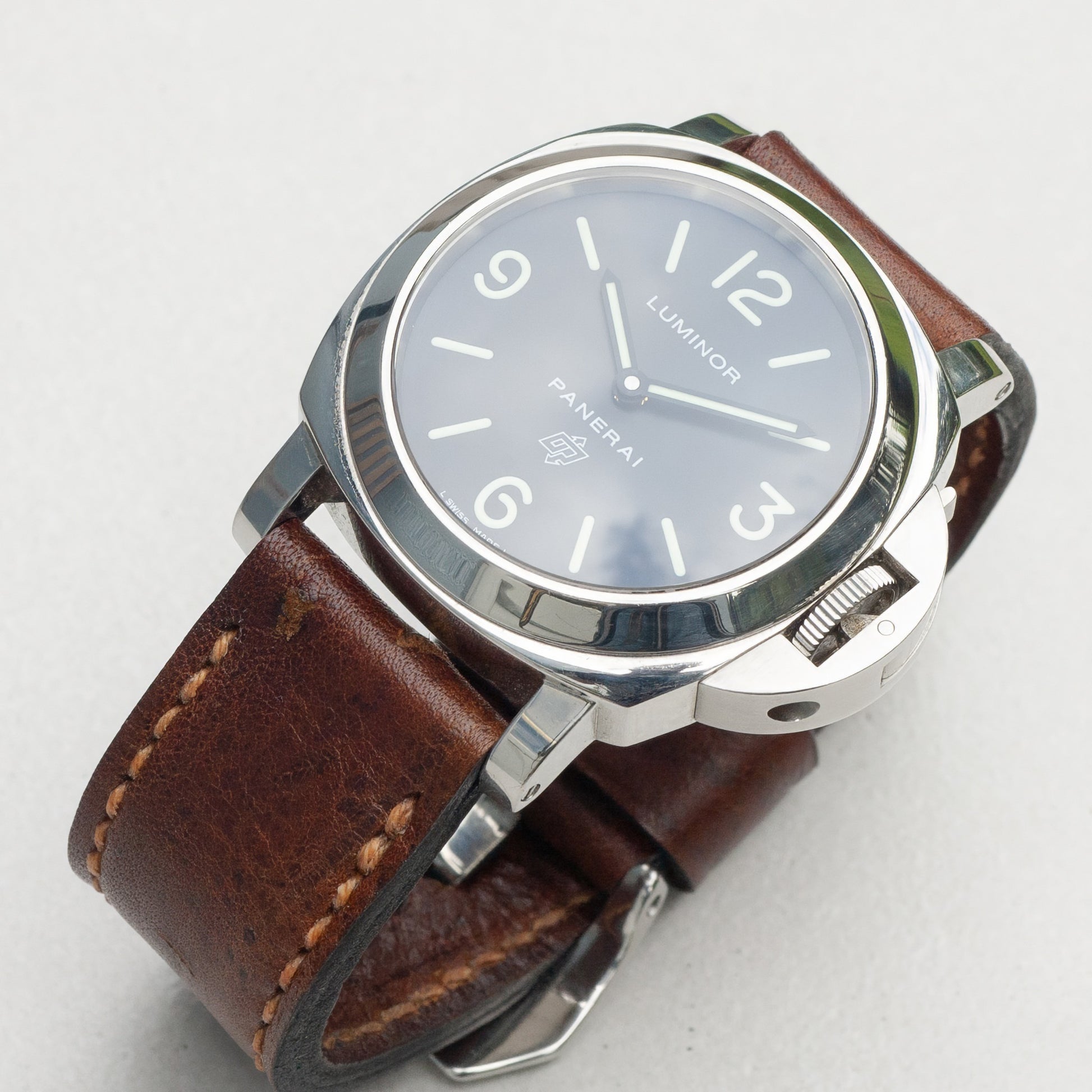 Panerai Luminor Zero on Emperor Kudu leather strap with butterscotch stitching