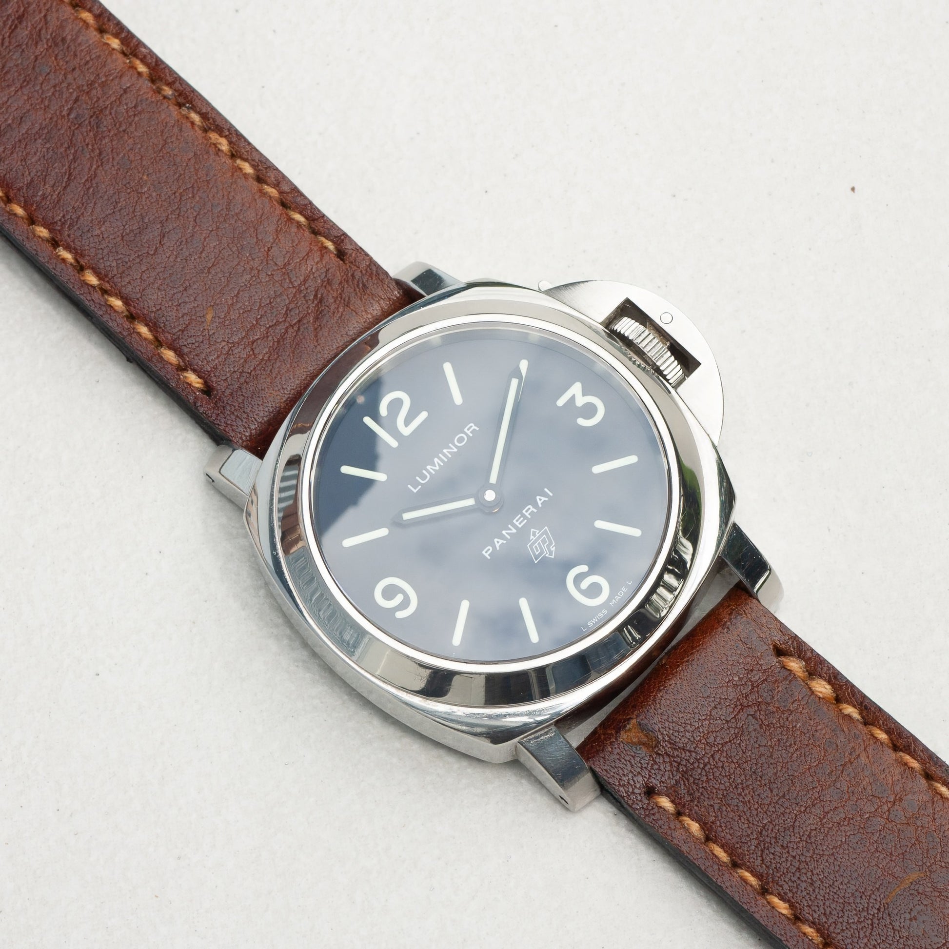 Panerai Luminor Zero on Emperor Kudu leather strap with butterscotch stitching