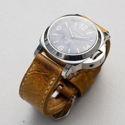Panerai Luminor Zero on Ginger leather strap with natural stitching