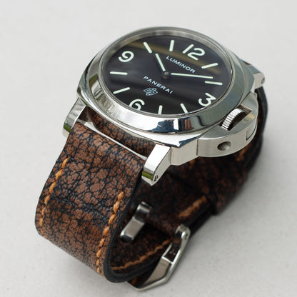 Panerai Luminor Zero on Heidrun leather strap with butterscotch stitching