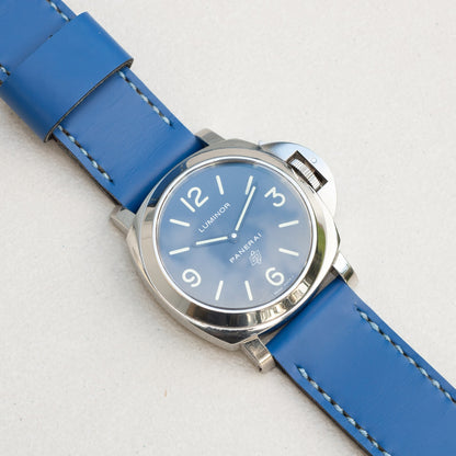 Panerai Luminor Zero on Marlin leather strap with pale blue stitching