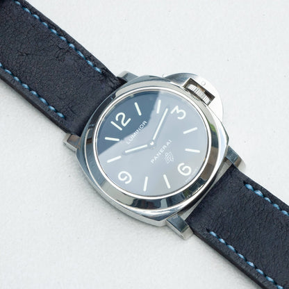 Panerai Luminor Zero on Midnight Kudu leather strap with pale blue stitching