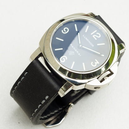 Panerai Luminor Zero on Nautilus leather strap with grey stitching