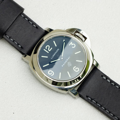 Panerai Luminor Zero on Nautilus leather strap with grey stitching