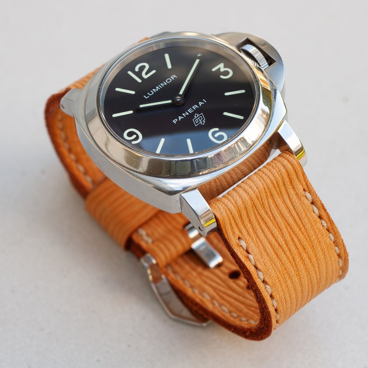 Panerai Luminor Zero on Nirvana leather strap with natural stitching