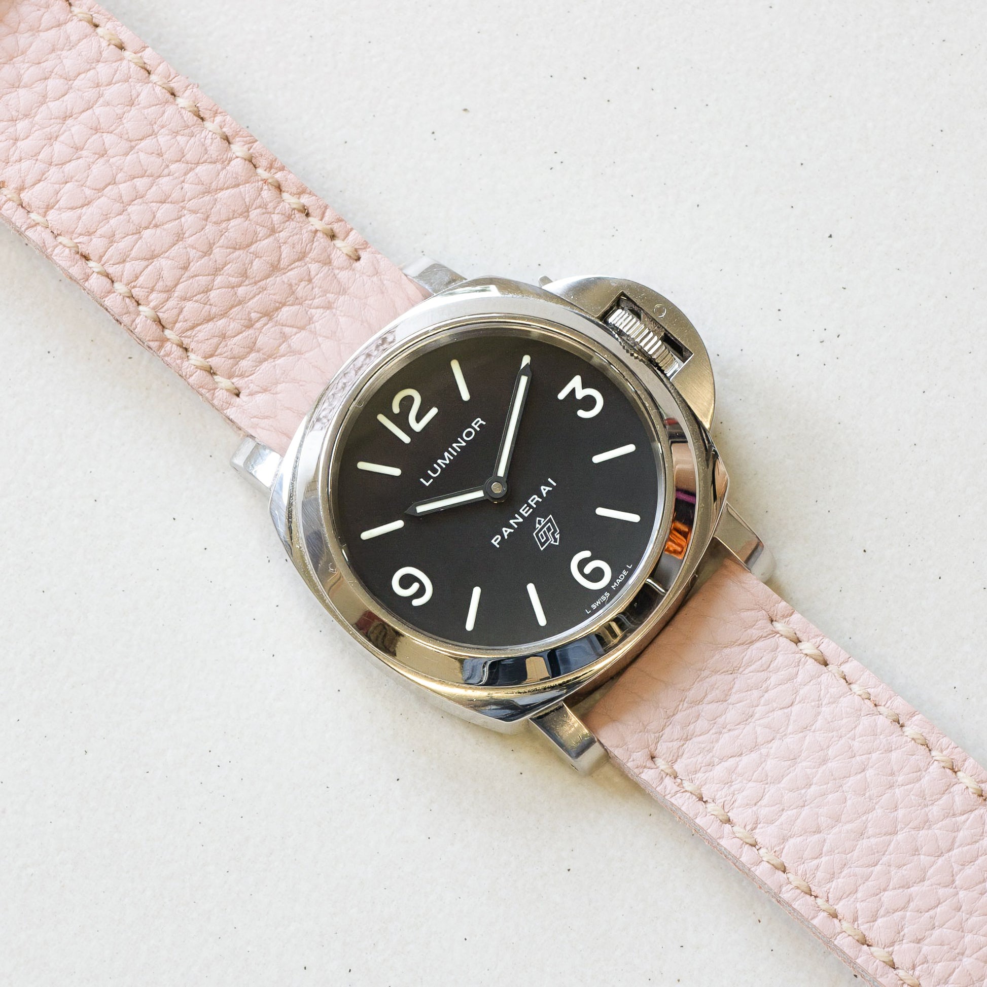 Panerai Luminor Zero on Pastel leather strap with natural stitching