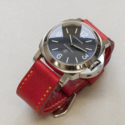 Panerai Luminor Zero on Phoenix leather strap with bright yellow stitching