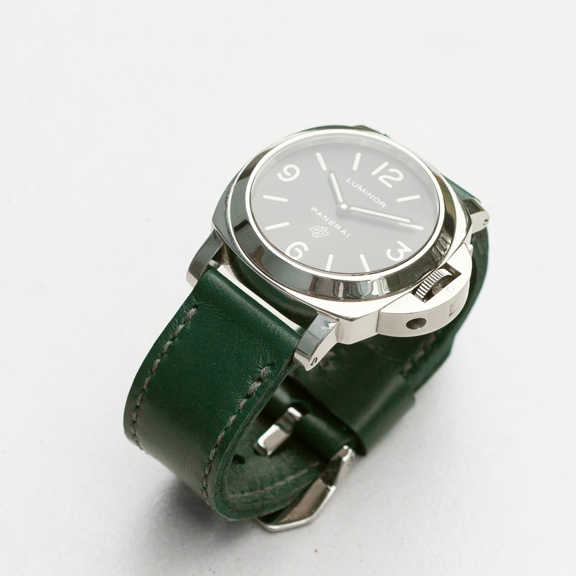 Panerai Luminor Zero on Sage leather strap with grey stitching