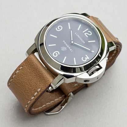 Panerai Luminor Zero on Sahara leather strap with natural stitching