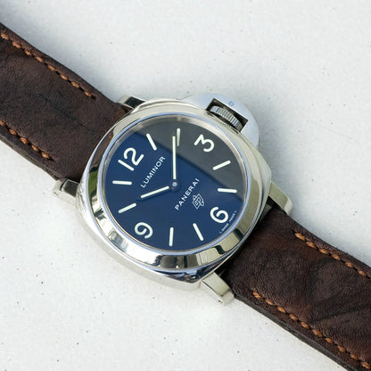 Panerai Luminor Zero on Shaman leather strap with buttersctoch stitching
