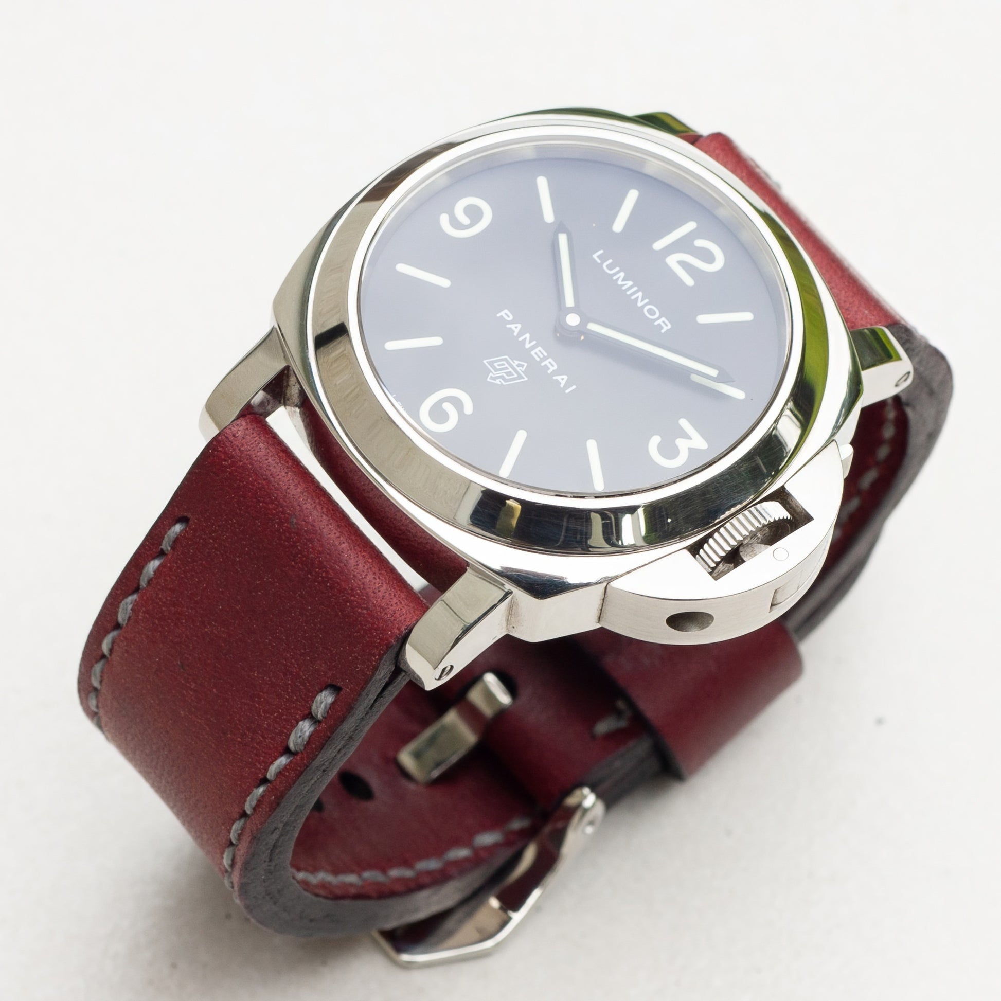 Panerai Luminor Zero on Tempest leather strap with grey stitching