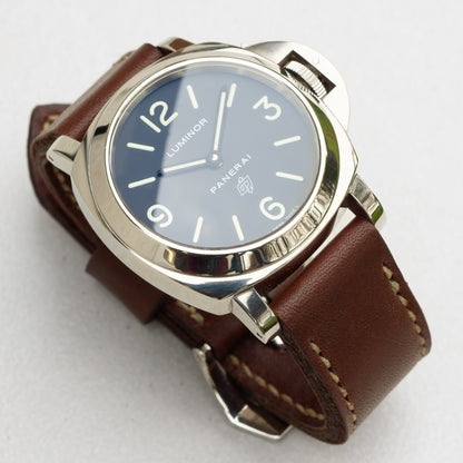 Panerai Luminor Zero on Tobacco leather strap with olive drab stitching