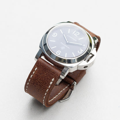 Panerai Luminor Zero on Tribe leather strap with white stitching