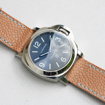 Panerai Luminor Zero on Tuscany leather strap with pale blue stitching