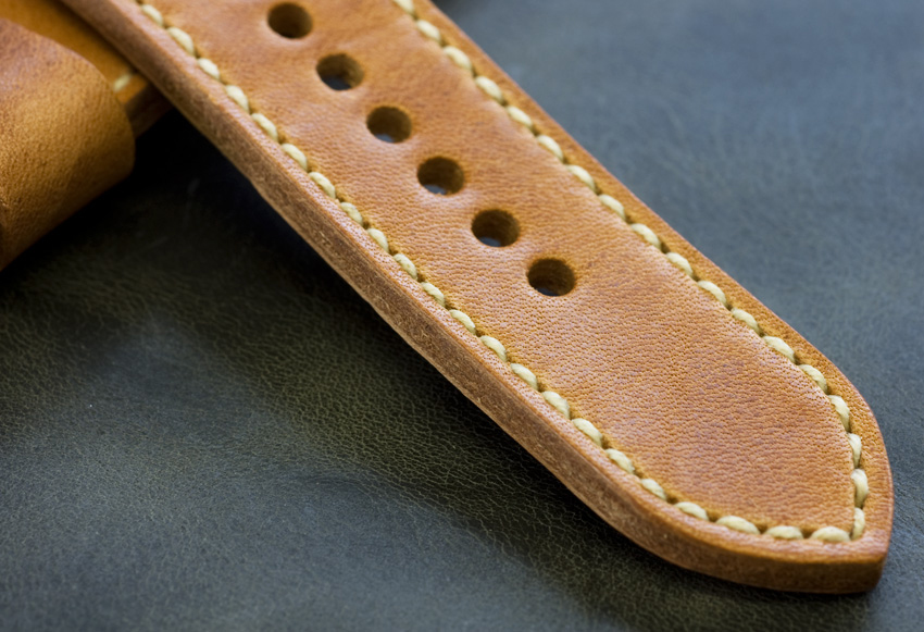 Horween Derby leather watch strap by Toshi Straps
