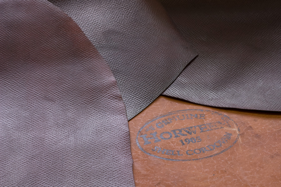 Cognac - a shell cordovan in classic number 8 colour with a hatch grain pattern from Horween