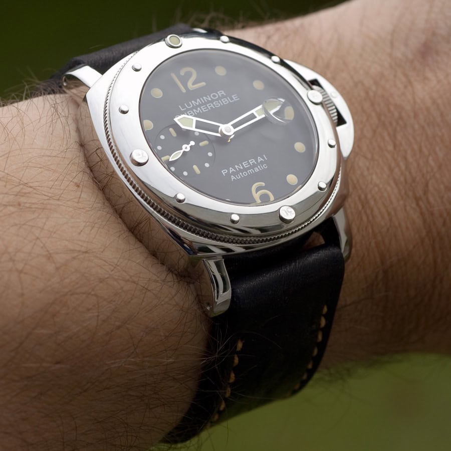 Panerai 24 on Nero leather with butterscotch stitching. © Richard Beard