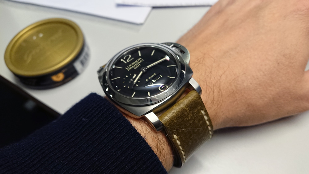 Panerai 233 on Toad leather with natural stitching. © Eiliv Hagan