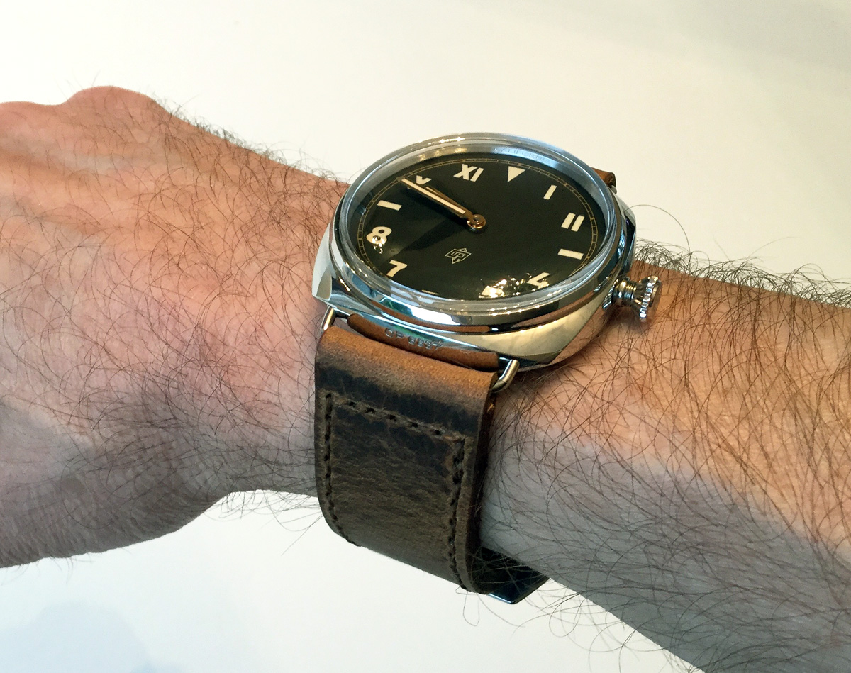 Panerai 424 on Outback leather with light brown stitching. © Terry Wright