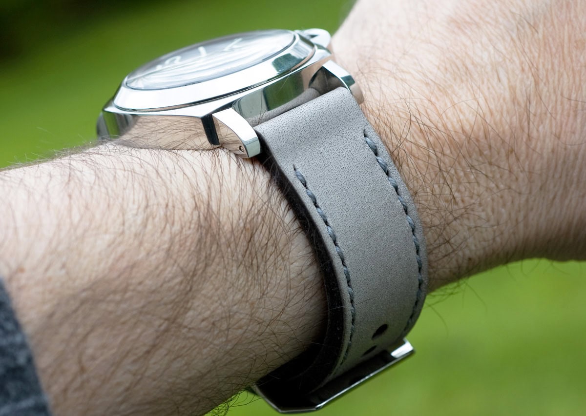 Panerai Zero on Military Grey leather with grey stitching. © Richard Beard