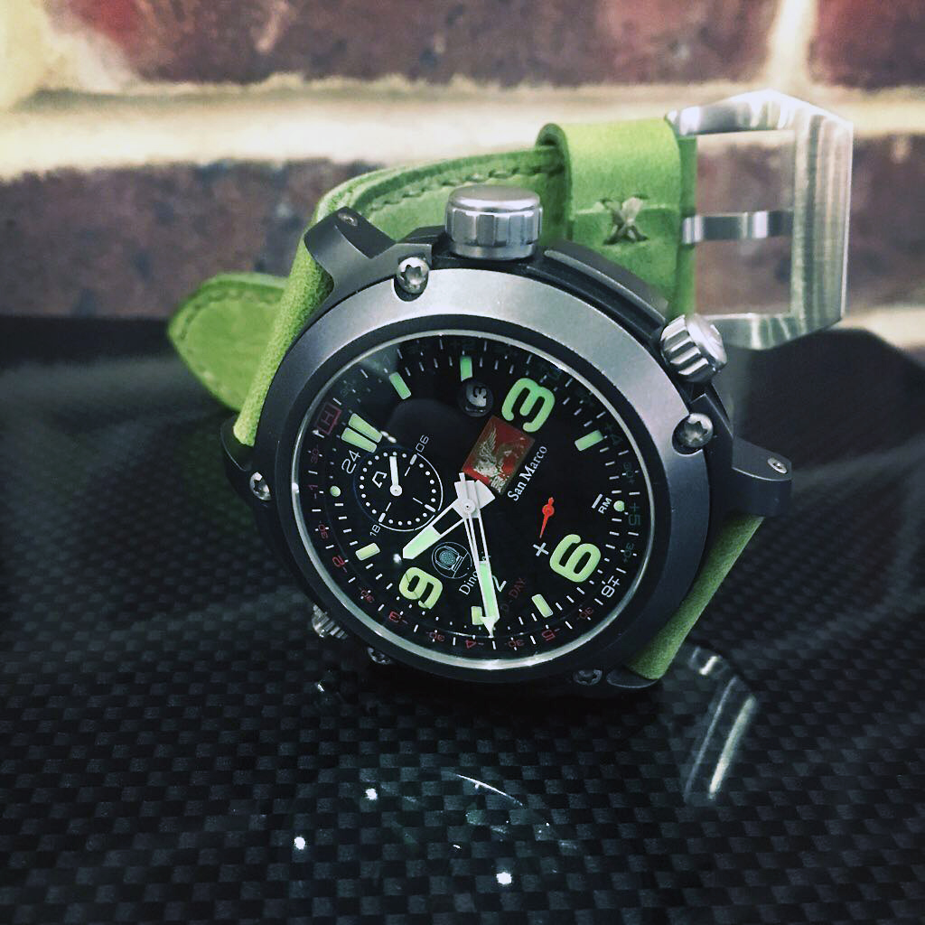 Anonimo Dino Zei on Lime leather with olive drab stitching. © Mark Simpson