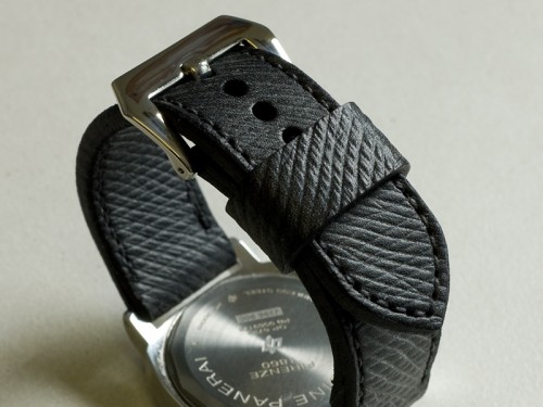 Vintage Black leather with black stitching