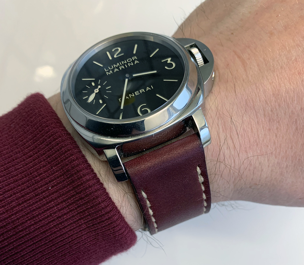 Panerai 111 on Tempest leather with natural stitching. © Steen Kenneth Jensen