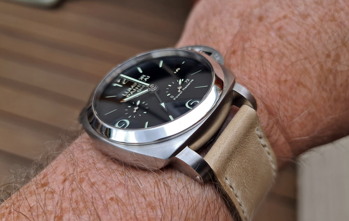 Panerai 321 on Vanilla leather with natural stitching. © Trevor Southerden