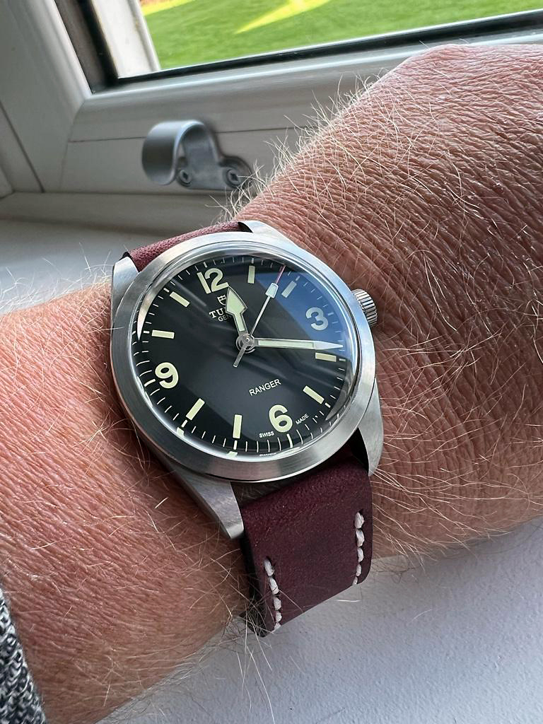 Tudor Ranger on Tempest leather with natural stitching. © Noel Shone