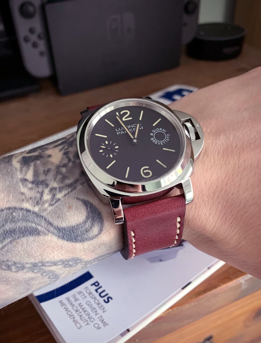 Panerai 590 on Tempest leather with Natural stitching. © Jim King